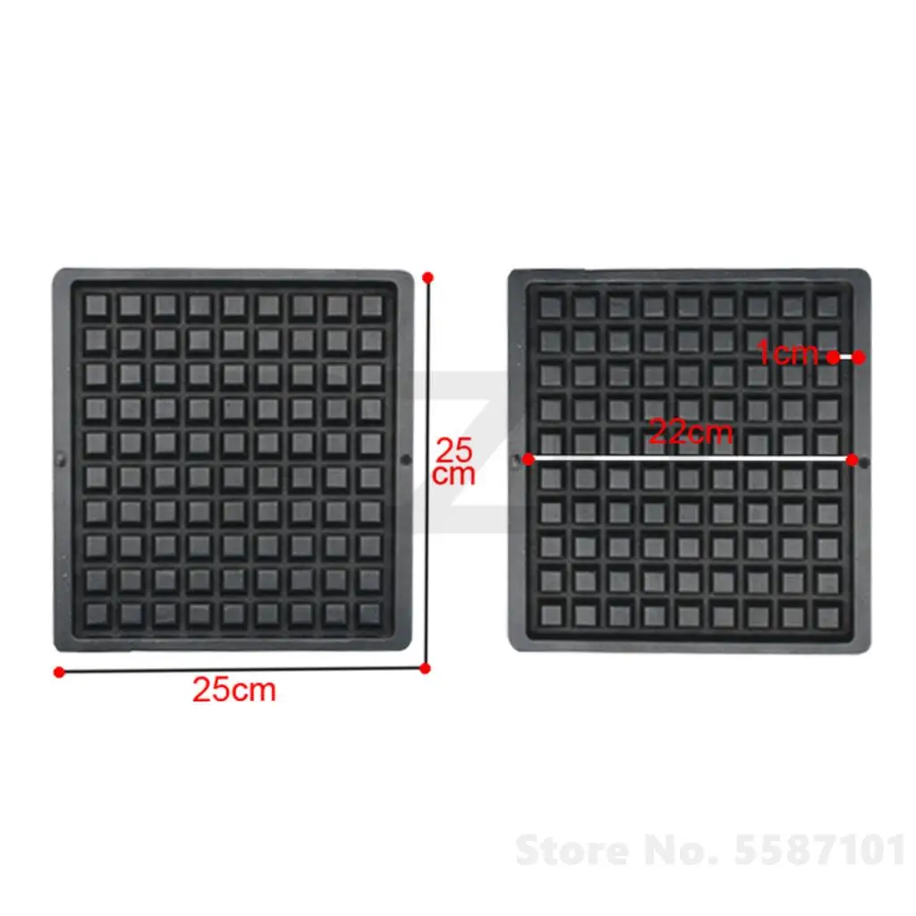 110V 220V Liege Waffle Iron Waffle Maker Machine Commercial Fast Food Equipment Electric Square Belgian Waffle Making Machine