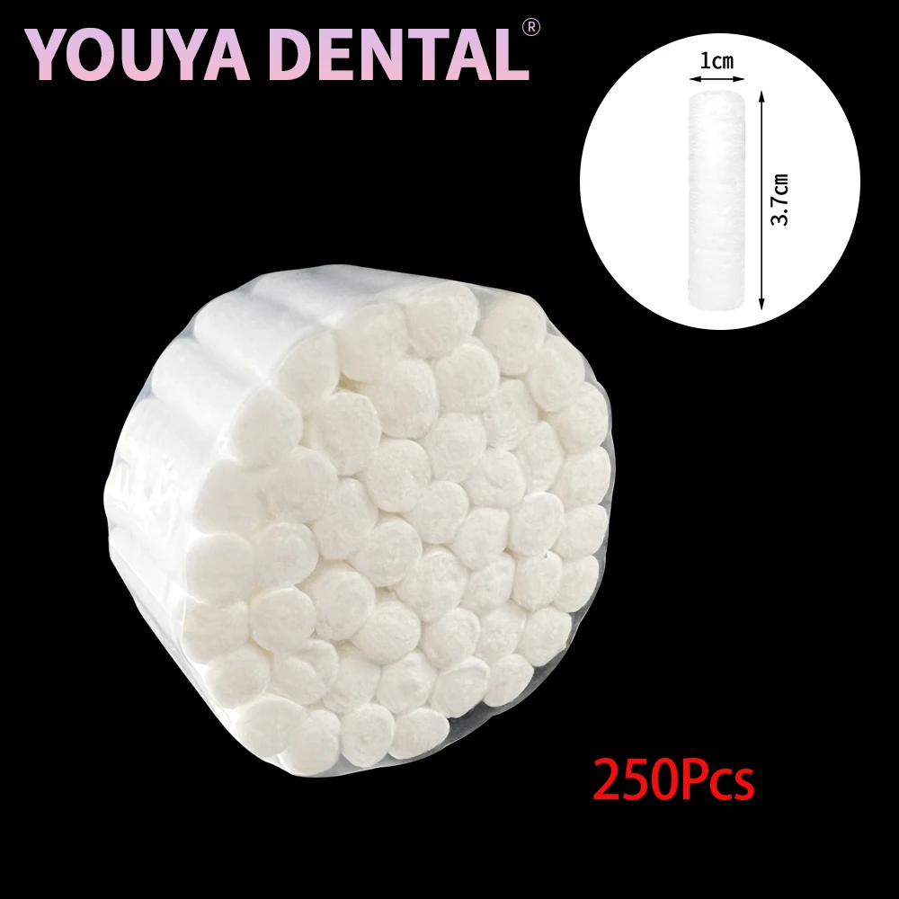 250Pcs Dental Medical Surgical Disposable Cotton Rolls Teeth Whitening Cleaning Cotton Absorbent Cotton Swabs Clinic Materials