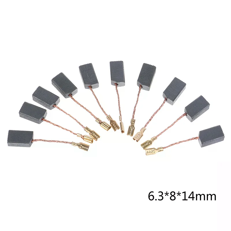 10pcs 100mm 6814mm Copper Motor Carbon Brushes Kit for Angle Grinder High Quality
