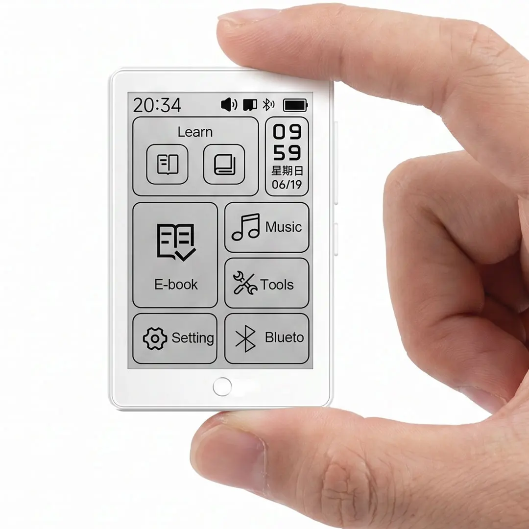 Lector Electrónico para Adolescentes con Pantalla de Tinta Electrónica de 2.7'', Reproductor MP3 con 7 Diccionarios Integrados, Bluetooth 5.4, Memoria de 32/64GB, Ranura para Tarjeta TF para Estudiantes