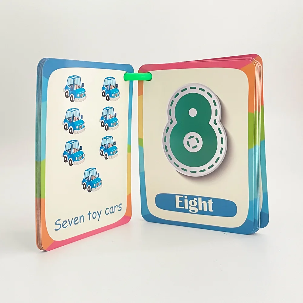 Karty edukacyjne z liczbami angielskimi 30 szt. Pomoc dydaktyczna do wczesnej edukacji Przenośny materiał edukacyjny