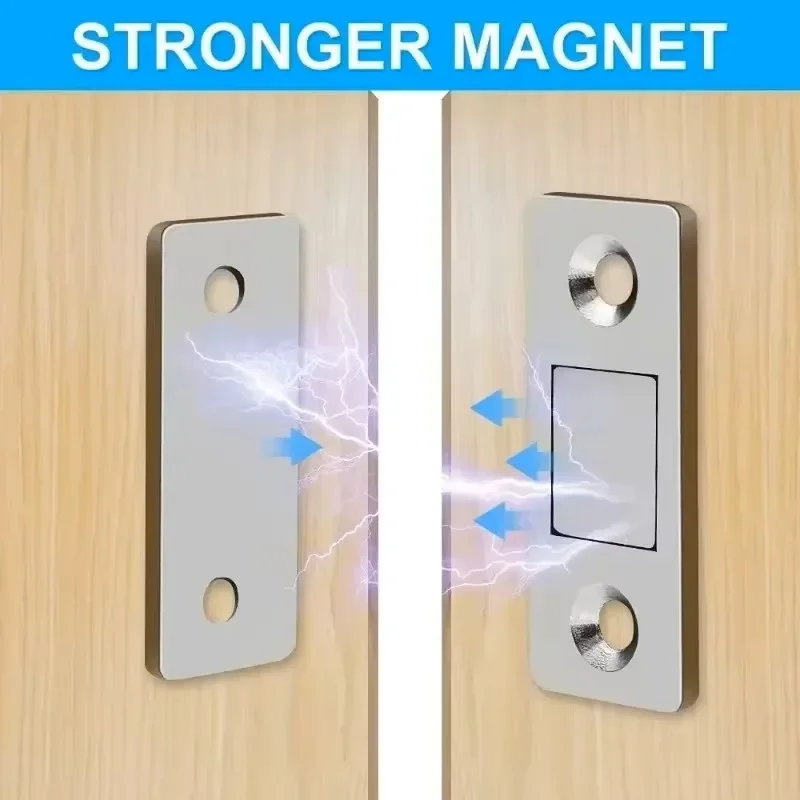 2pcs/Set Magnetic Cabinet Catches Magnet Door Stops Hidden Door Closer With Screw For Closet Cupboard Furniture Hardware