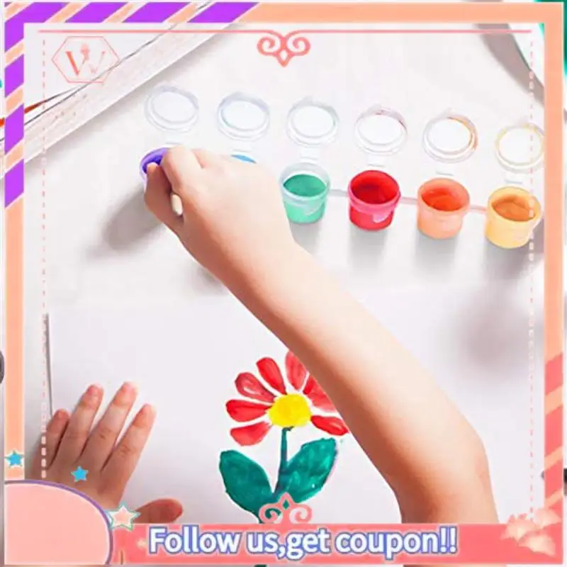 Upgraded 160 Strips 960 Pots Empty Paint Strips Paint Cup Pots Mini Paint Pots Clear Storage Containers For Paintings Art (3Ml)