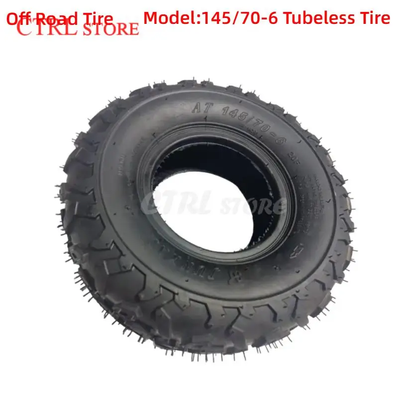 

145/70-6 off-road tubeless tire 6-inch anti-skid, deep tread vacuum tire, suitable for ATV kart tire replacement