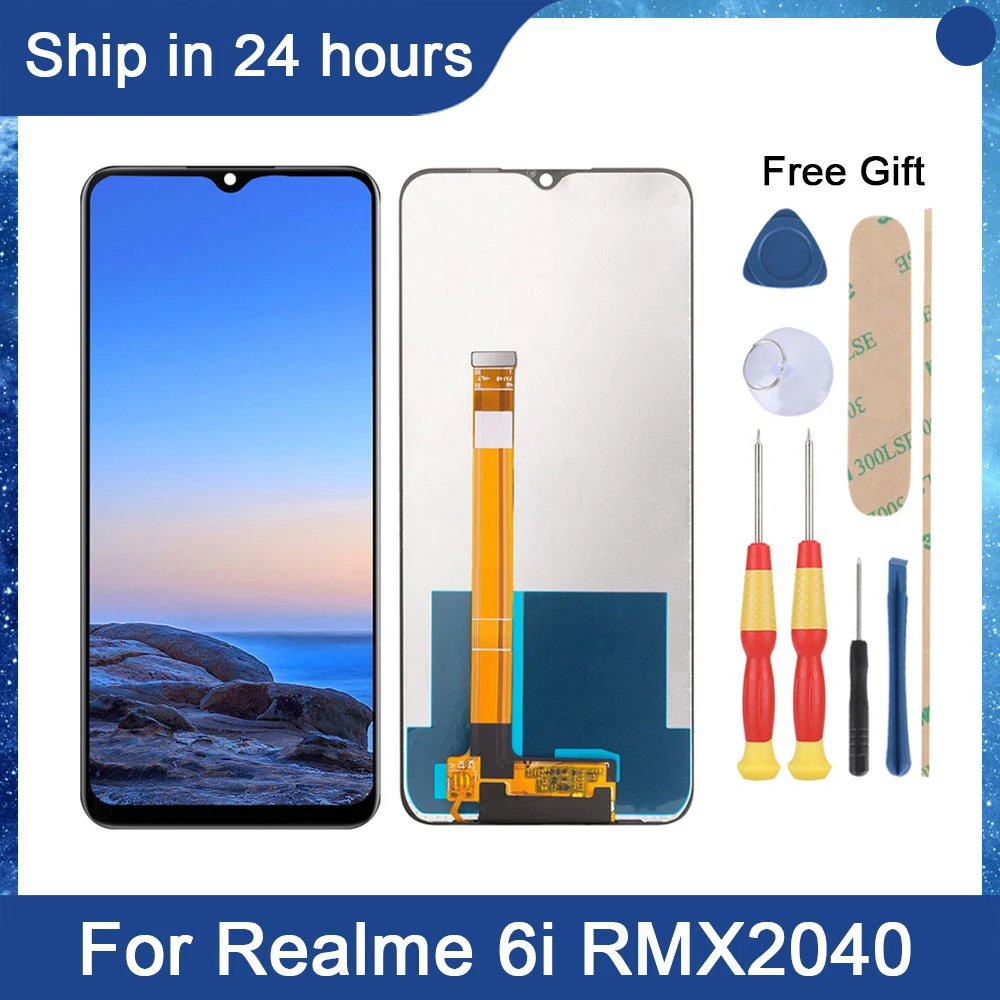 

AiNiCole 6.52'' For OPPO Realme 6i LCD Display Touch Screen Digitizer Assembly RMX2040 Realme C3i LCD Screen Replacement