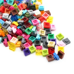 200pcs Moc Tiles Plate 1x1 3024 Short Piece DIY Enlightenment Basics Building Blocks Bricks Compatible Assembles Education Toys