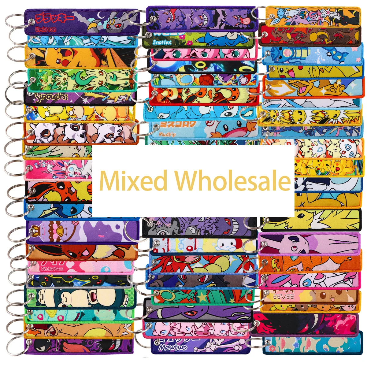 

Mix Wholesale Anime Game Series Embroidered Key Fobs Elf Key Tags Keychain for Car Motorcycles Keyring Holder Chaveiro Jewelry