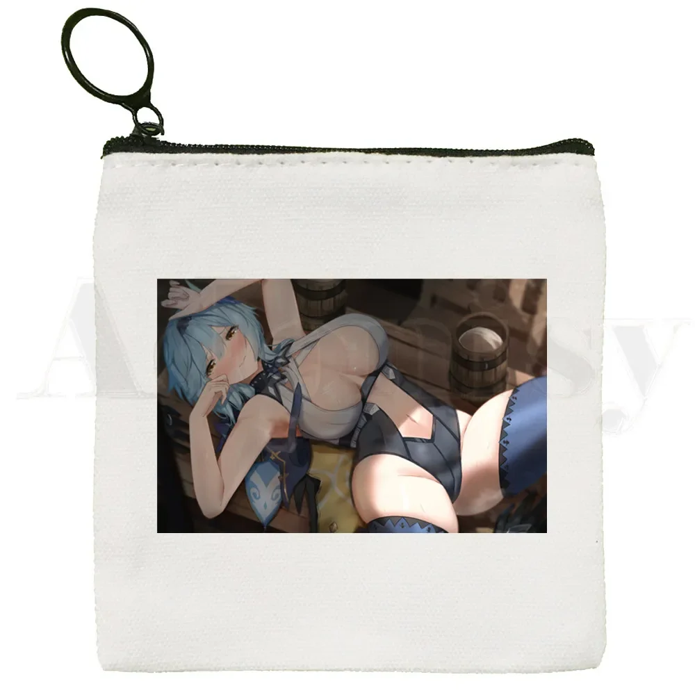 Genshin Impact Game Anime Graphic Hip Hop Bag, Zhong Li, porta-moedas, ilustração chave, saco de pano simples, porta-moedas criativo, novo