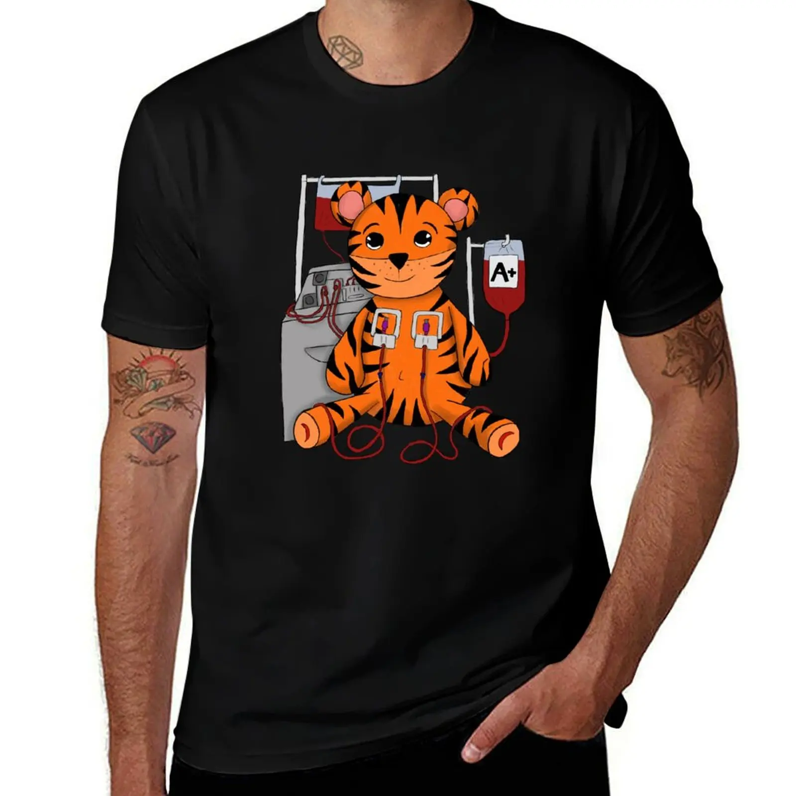 Sickle Cell Tiger T-Shirt Daily Work Short Sleeve Top T-Shirt