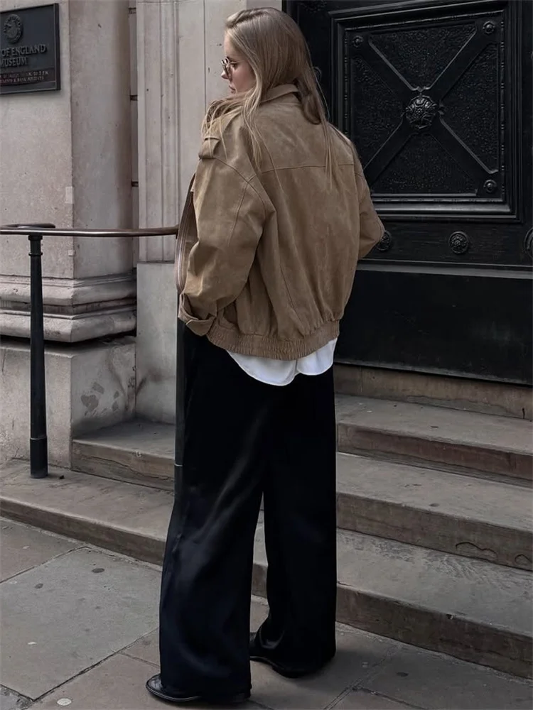 Tossy Autumn Elegant Fashion Jackets Outwear For Women Pocket Patchwork Commute Tracksuit Coat Loose Zipper Female Jackets 2025