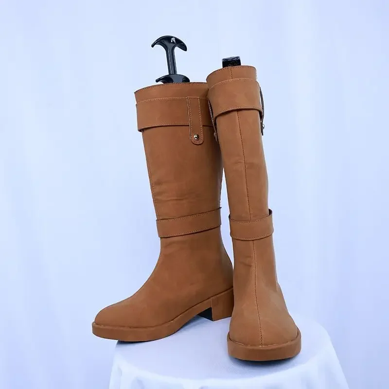 Frieren – bottes de Cosplay Anime Sousou No Frieren, chaussures de Cosplay, accessoires de Costumes d'halloween, sur mesure, taille 36-43