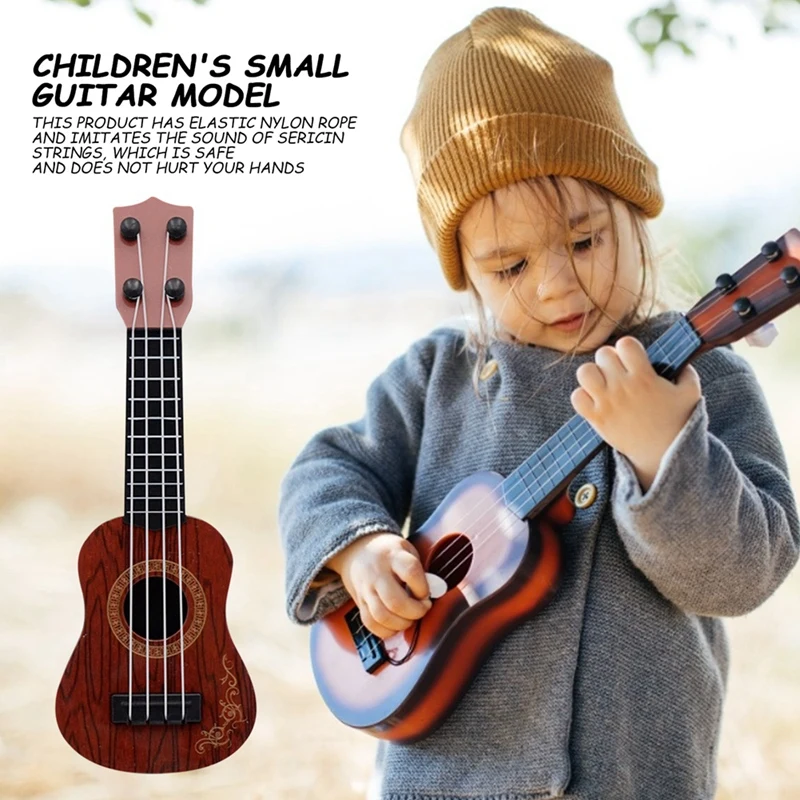 HOT-Kids classico Ukulele chitarra giocattolo prima educazione piccola chitarra forniture per feste regolabili