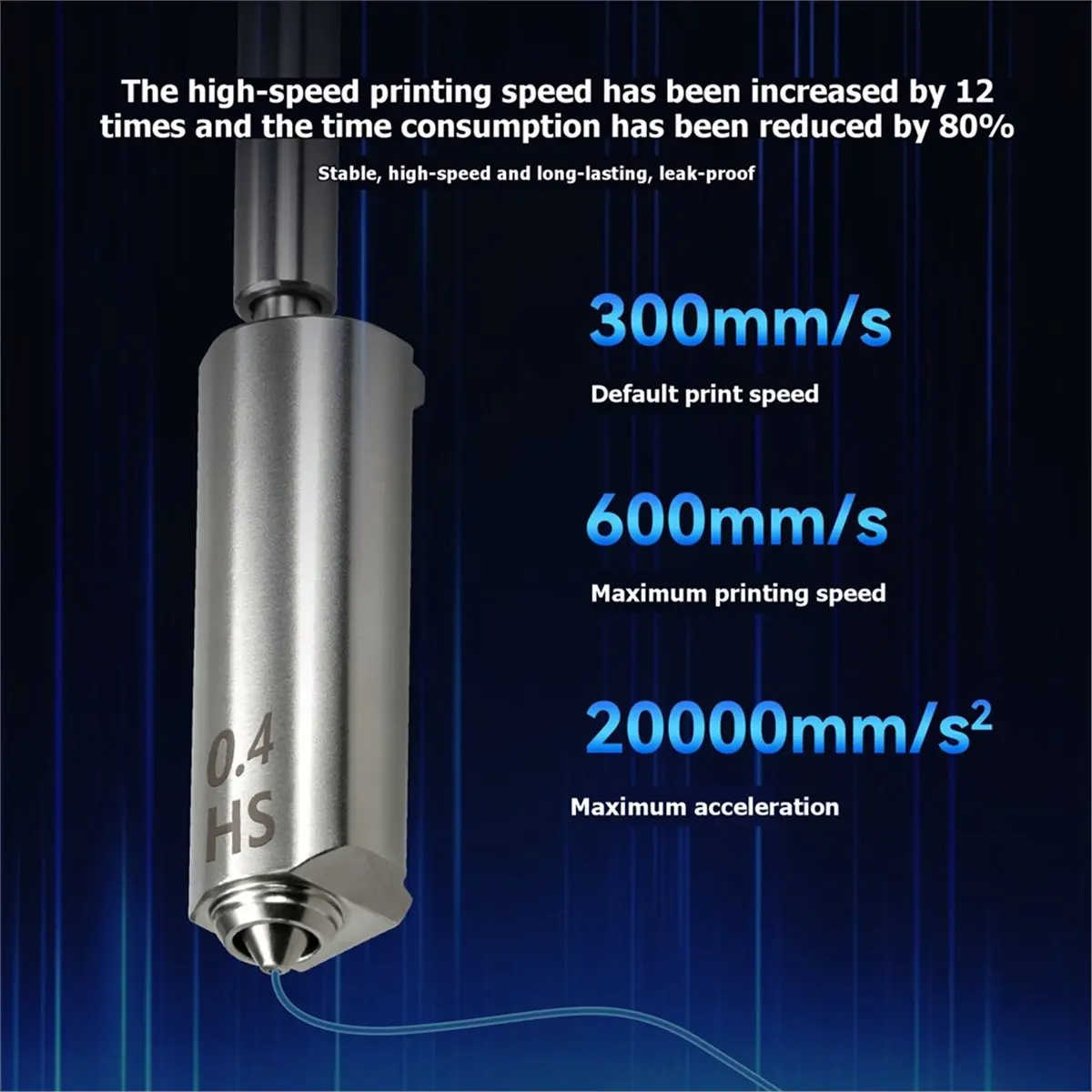 10Pcs 0.4mm Nozzle Tip for S1 Max Heatbreak Hotend Quick Install Replacement for S1 Max Parts