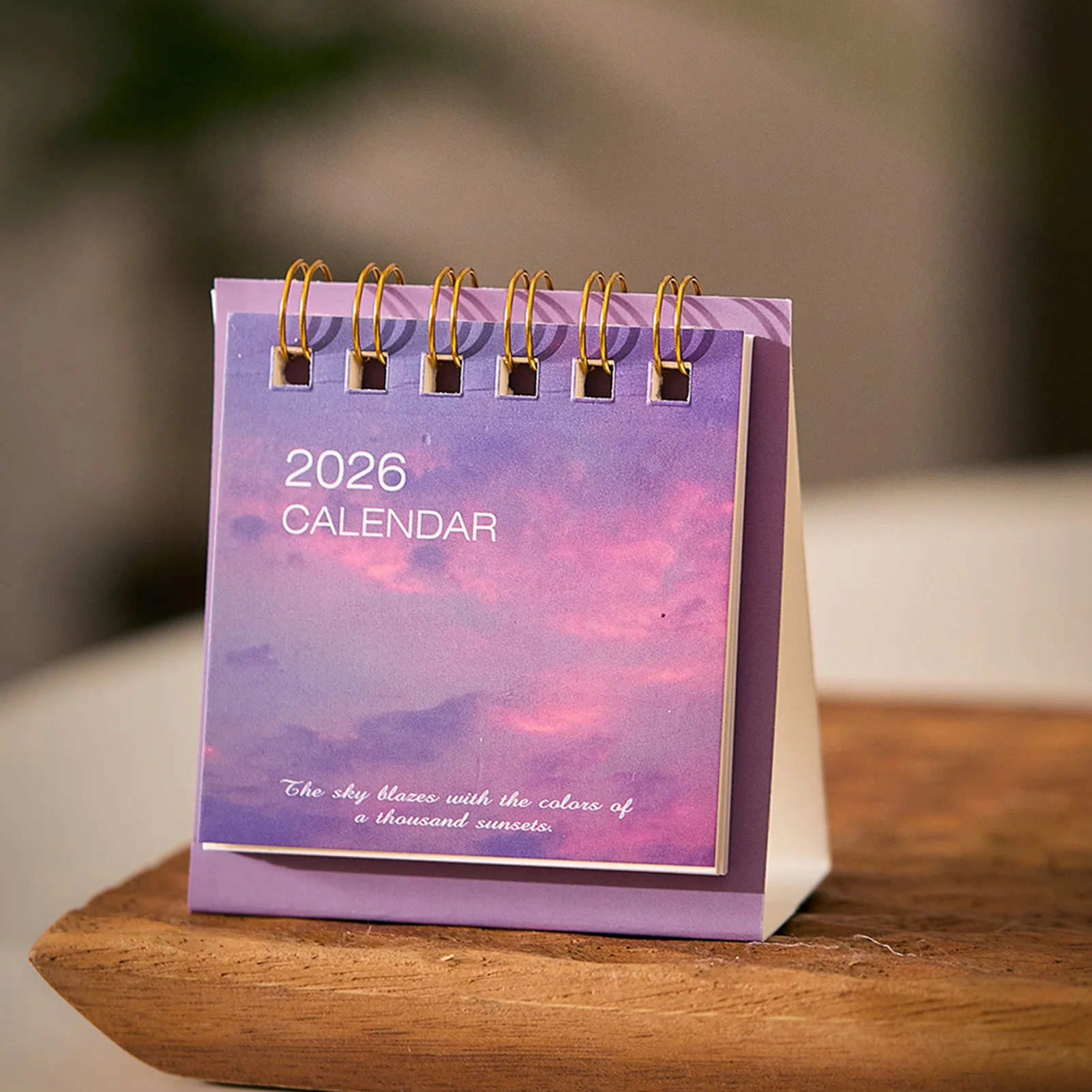 

2026 Standing Desktop Mini Calendar Color Printing Thickened Paper for Organizing Important Dates