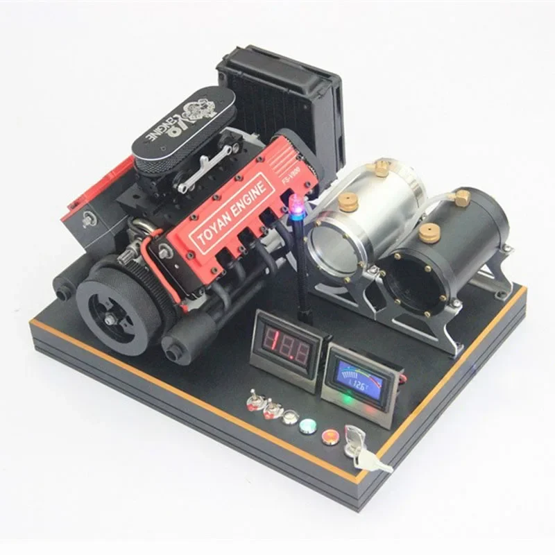 TOYAN 8-cylinder Micro Engine Model Starting Accessories with Base Fuel Tank Heater Head Bracket