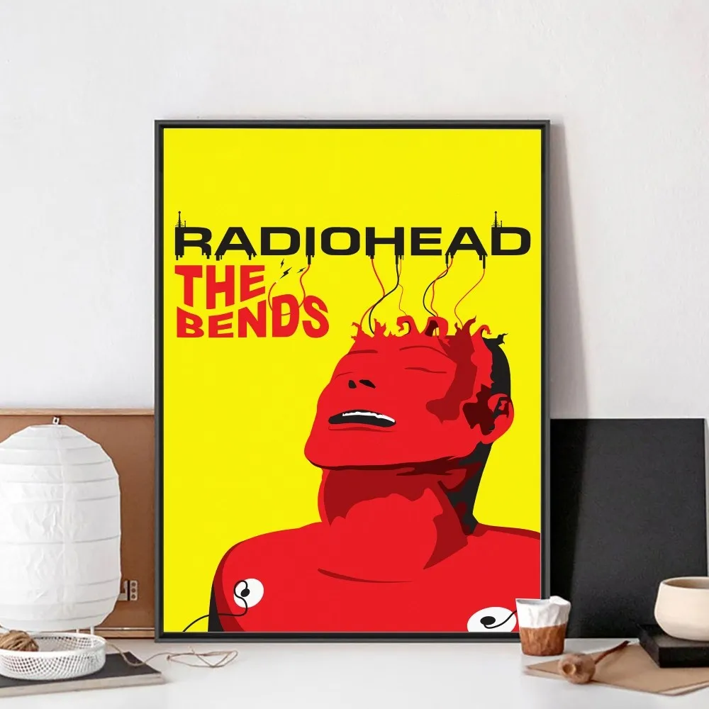 Rock Band Radiohead Music Art Poster No Framed Poster Kraft Club Bar Paper Vintage Poster Wall Painting Bedroom Study Stickers