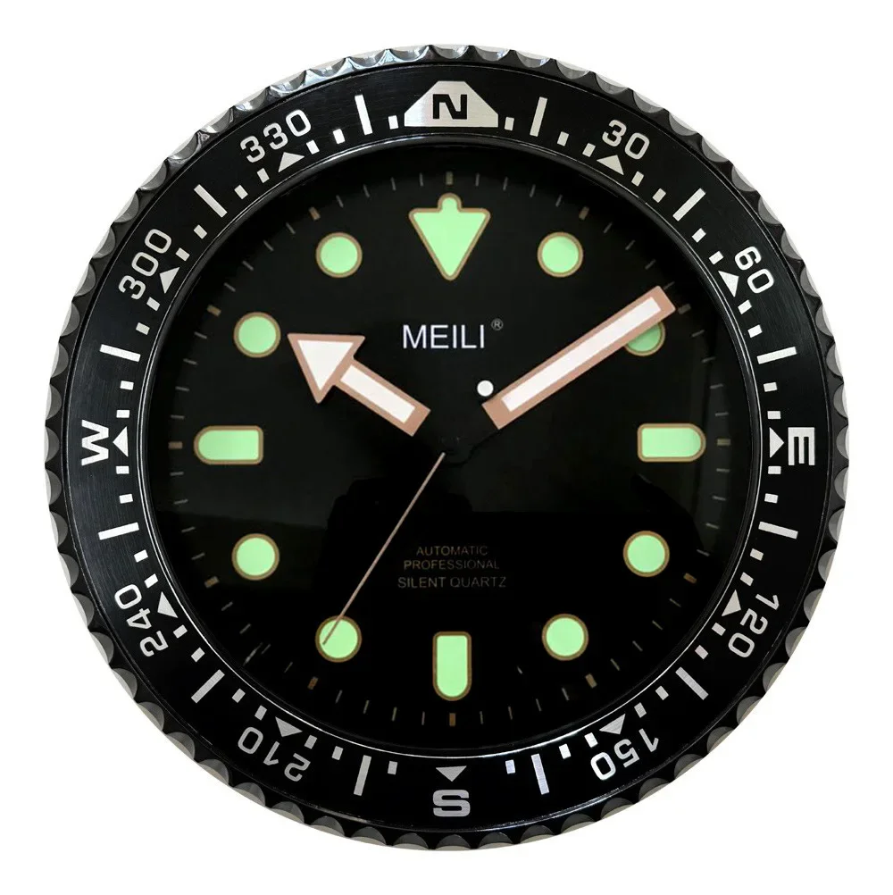 Luxury Silent Luminous Role Wall Clocks Modern New Design Quartz Wall Watches Famous Creative Silent Water Ghost Wall Role Watch