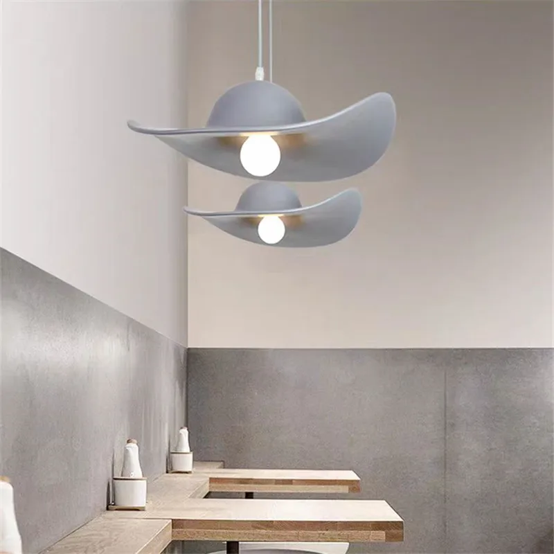 Creative Hat Pendant Lamp For Kitchen hanging resin lamp Living Room Attic Bedroom Homestay Improvement Italian Designer Lamp