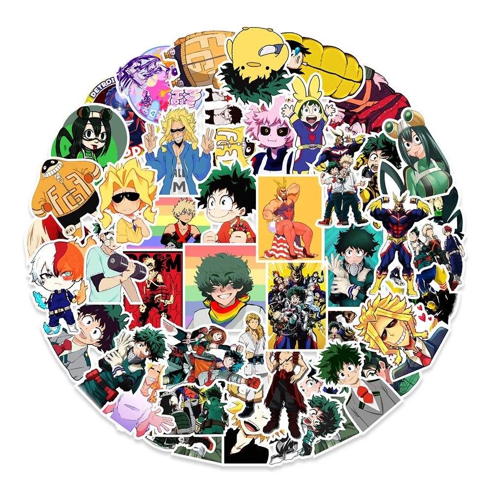 10/30/50/100PCS My Hero Academia Anime Stickers Aesthetic DIY Skateboard Phone Case Laptop Waterproof Colorful Kid Cool Stickers