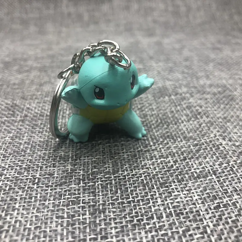 Pokemon Cute Pikachu Charmander Cubone Bulbasaur Squirtle Keychain Kawaii Pendant Bag Ornament Kids Charm Xmas Birthday Gifts