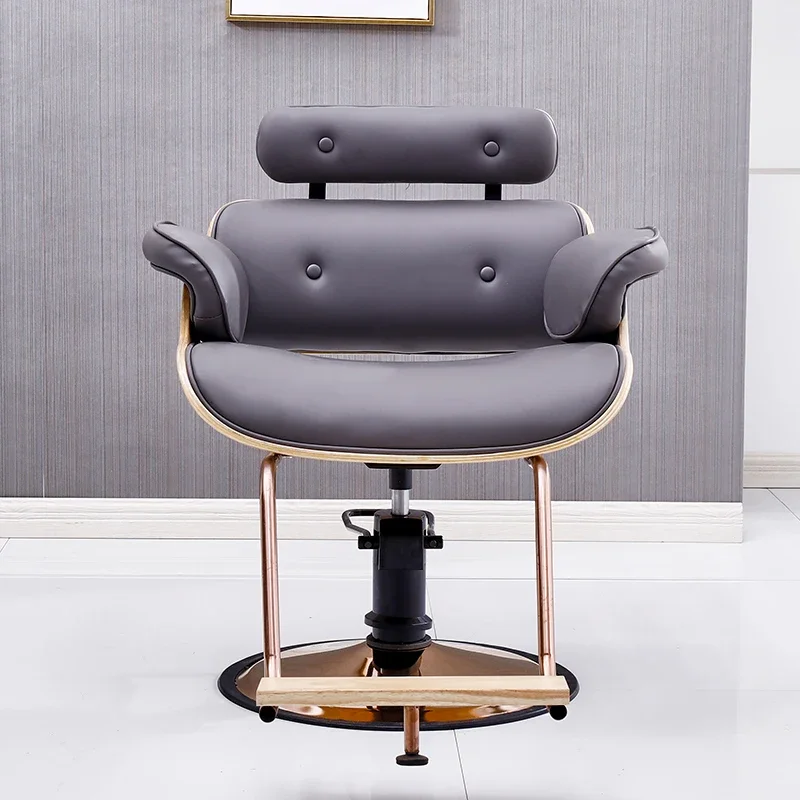 

Barber shop fashion hair cutting chair tide shop special lifting factory direct sales solid wood hair chair