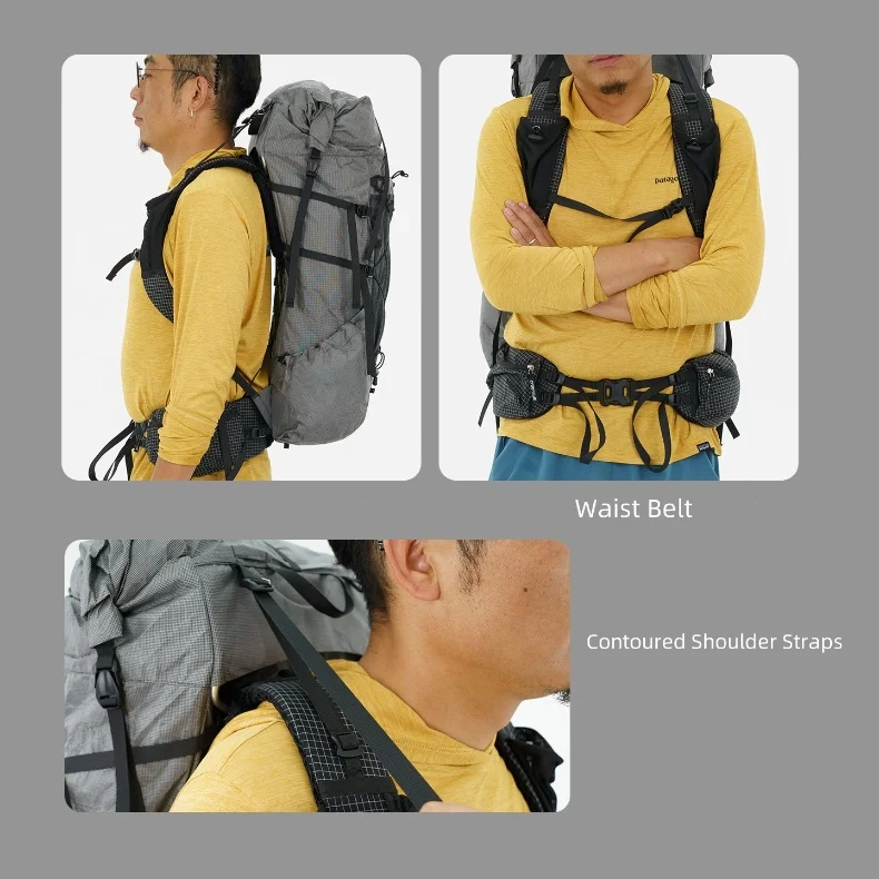 3F UL GEAR Yue 45+10L Rucksack Outdoor Camping Rahmentasche Ultraleichter verstellbarer Multifunktionsrucksack Wandern Bergsteigen – Detail 12