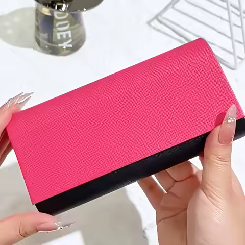 Double-layer glasses storage box, anti-pressure large-capacity sunglasses storage bag