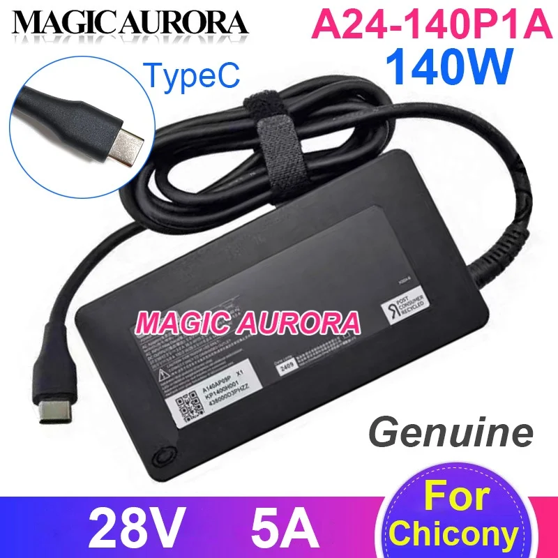

New A24-140P1A Genuine Power Adapter 28V 5A 140W A140AP09P Power Supply 20V 5A 15V 12V 9V 3A for Acer Laptop Charger Type C
