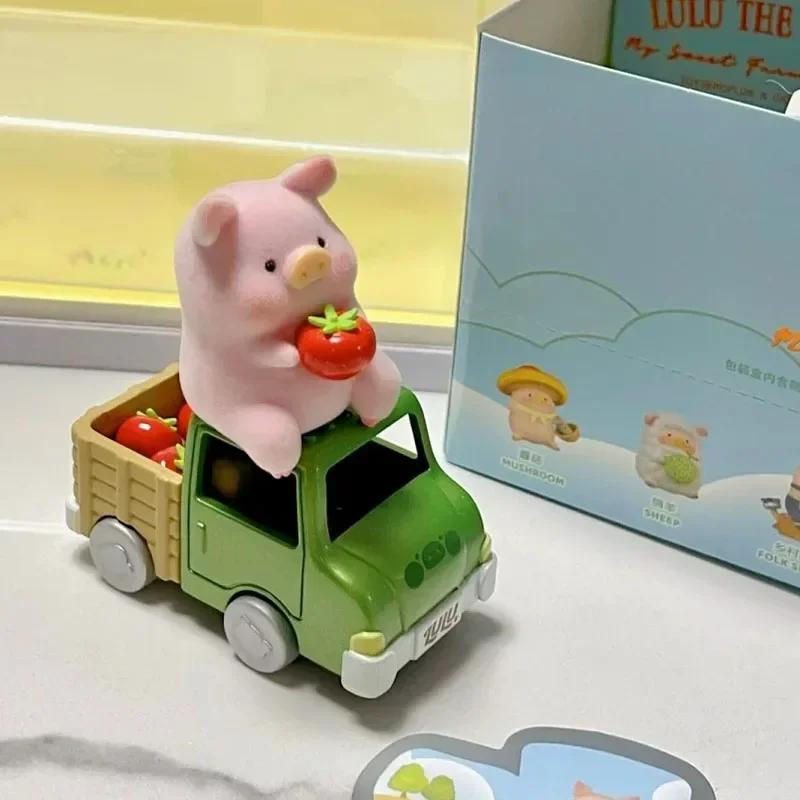 Lulu Pig Farm Series Blind Box Toy Anime Pig Beeldje Schattig Desktop Ornament Mystery Box Collection Lulu Model Girl Surprise Gift