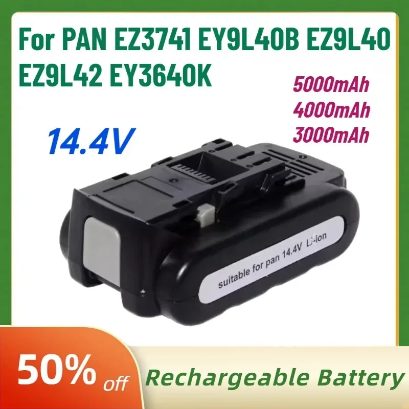 High-Capacity 5.0Ah 14.4V Lithium Battery for PAN EZ3741 EY9L40B EZ9L40 EZ9L42 EY3640K Drill Multi-functional Power Tool