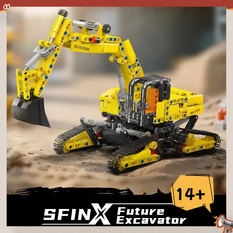 

Mould King 17076 Technical Truck Toys The Future Excavator Building Block Assembly Enginerring Car Brick Set Kids Christmas Gift