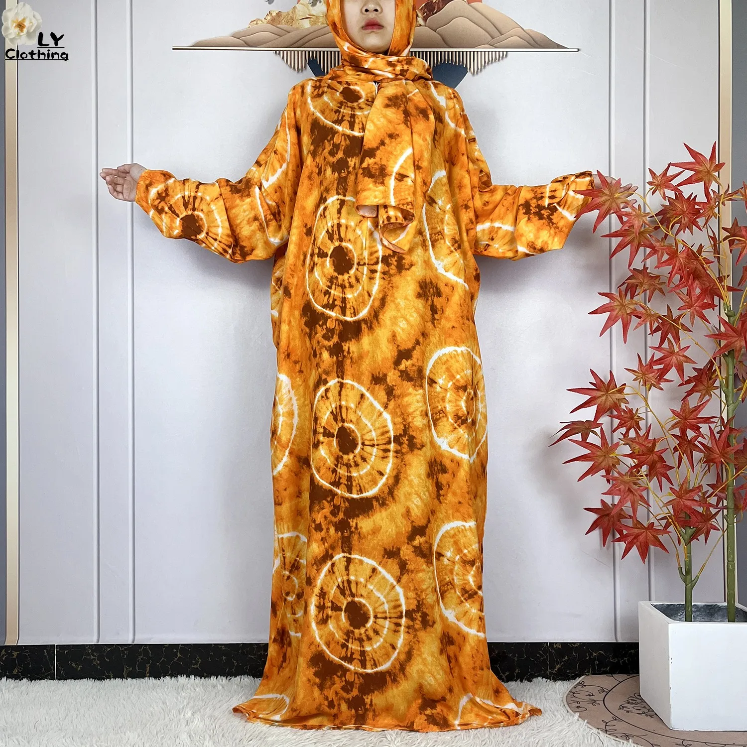 2024 Muslim Sets Lady Abayas Ramadan Prayer Garment Dubai Turkey Middle East Femme Robe Cotton Loose African Abaya Islam Dress