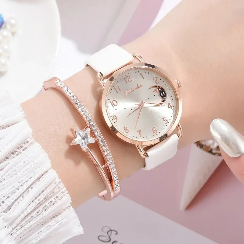 

New Fashion White Watch for Women Quartz Leather Ladies Wristwatches Brand Simple Number Dial Woman Clock Montre Femme Relojes