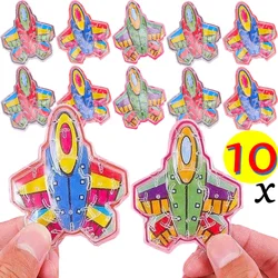 10/1pcs Airplane Track Maze Board Toys Kids Mini Pin Ball Puzzle Games Handheld Balance Balls Playing Party Favors Supplies