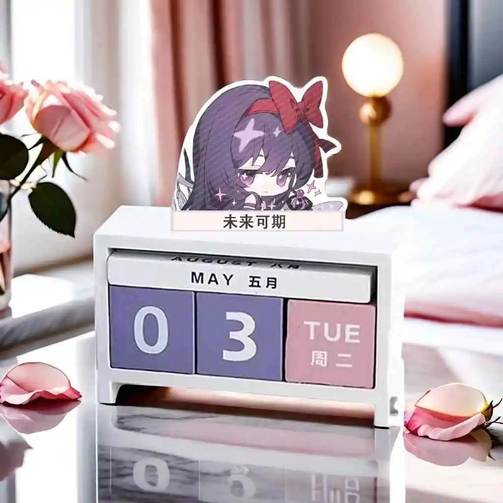 

Anime Role Akemi Homura Sakura Kyouko Tomoe Mami Miki Sayaka Cosplay Wood Desktop Ornament Calendar Standing Schedule Decoration