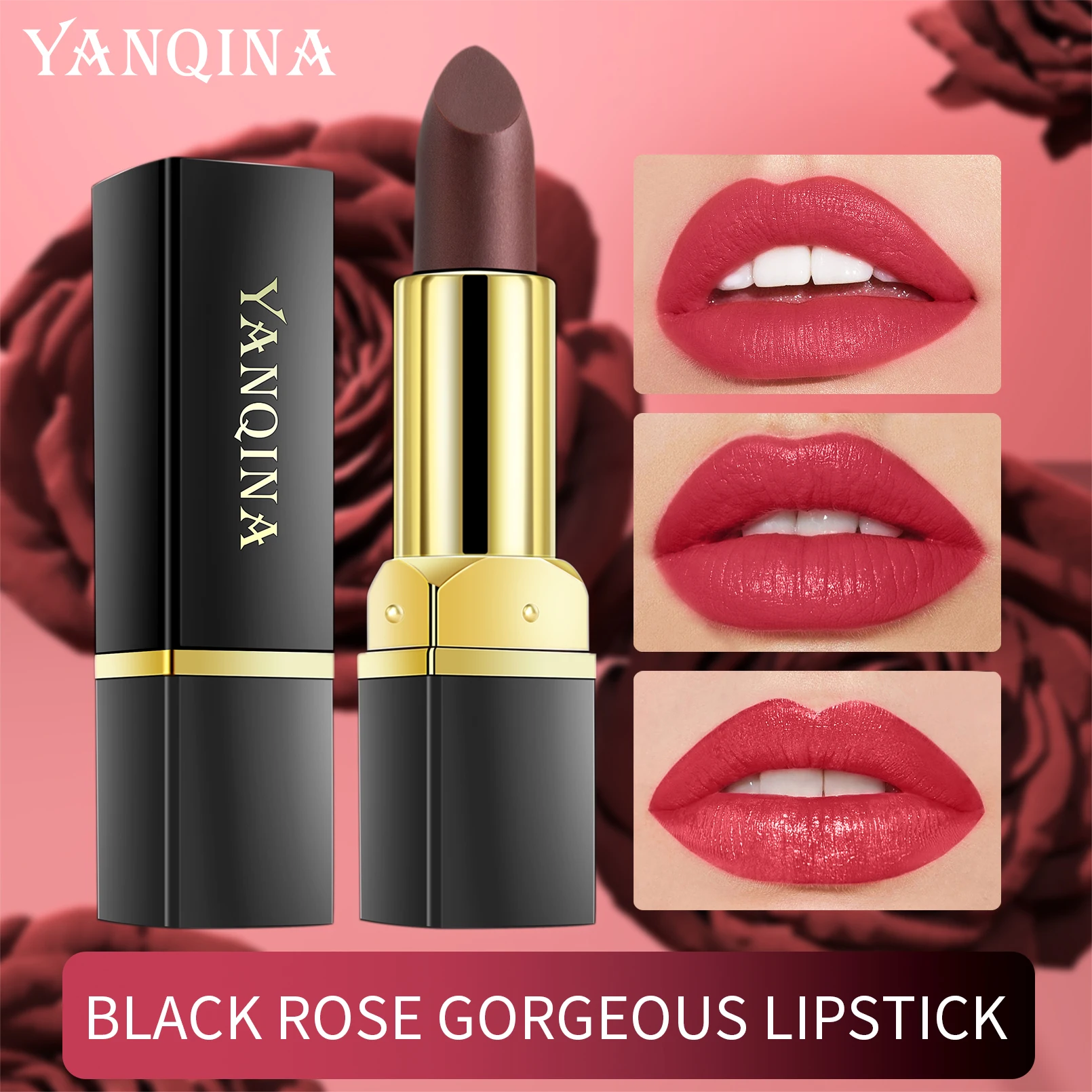 Black Rose Lip Temperature Color Changing Natural Long Lasting Waterproof Lipstick Cosmetics Woman Makeup