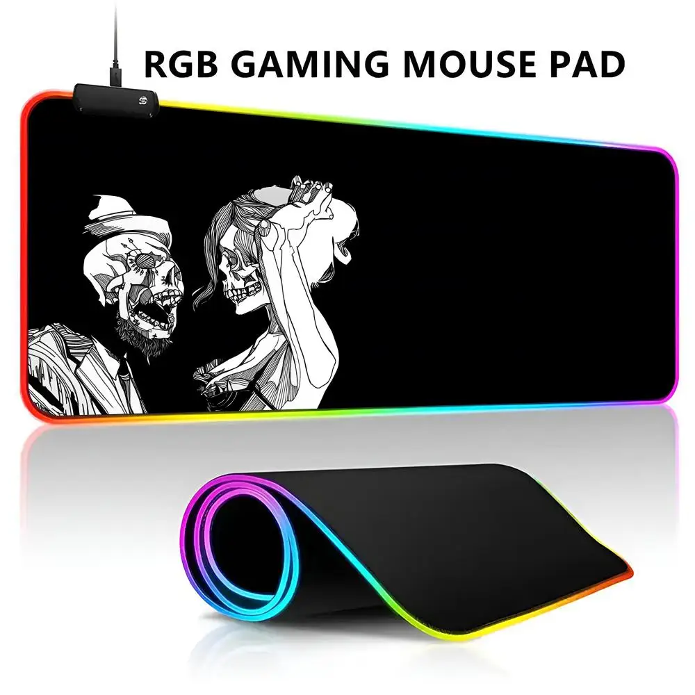 Radiological human organs Skeleton skull art RGB LED Light Gaming Waterproof Large Gamer Mouse Carpet Big Mause Keyboard Pad PC