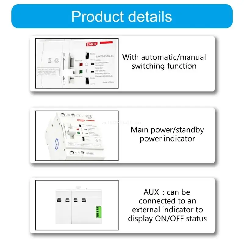 

4P 110V/220V Double Power Automatic Transfer Switches Electrical Selector Switches