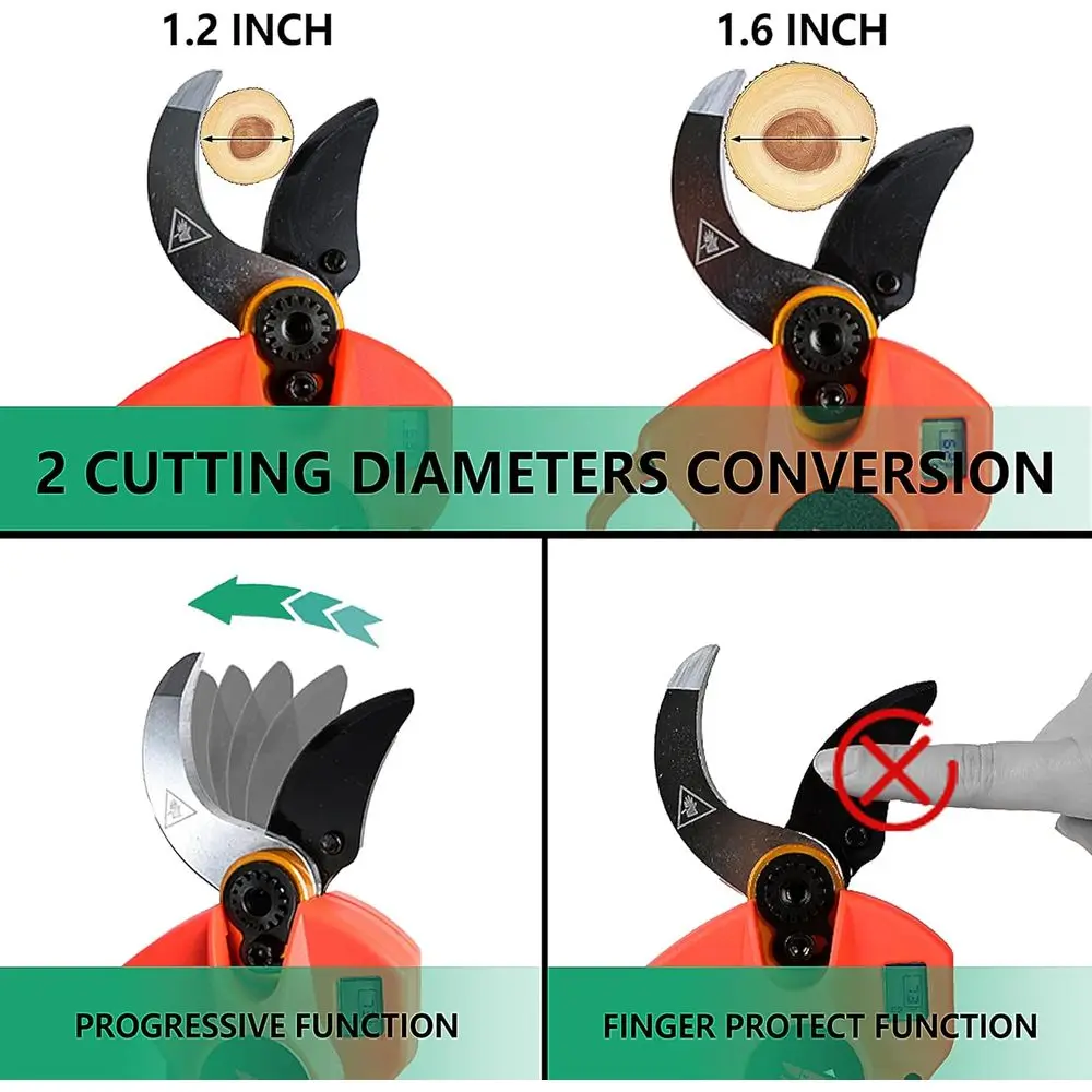 Cesoie elettriche da potatura a palo senza fili, tagliaerba portatile e telescopico 2 in 1 con asta di prolunga pieghevole da 6,2 piedi, lama SK5,1.