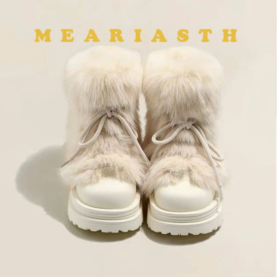 

2026 Fur Women Snow Ankle Boots Flats Platform Warm Shoes Woman Designer Winter New Trend Plush Casual Cozy Sneakers sik boots