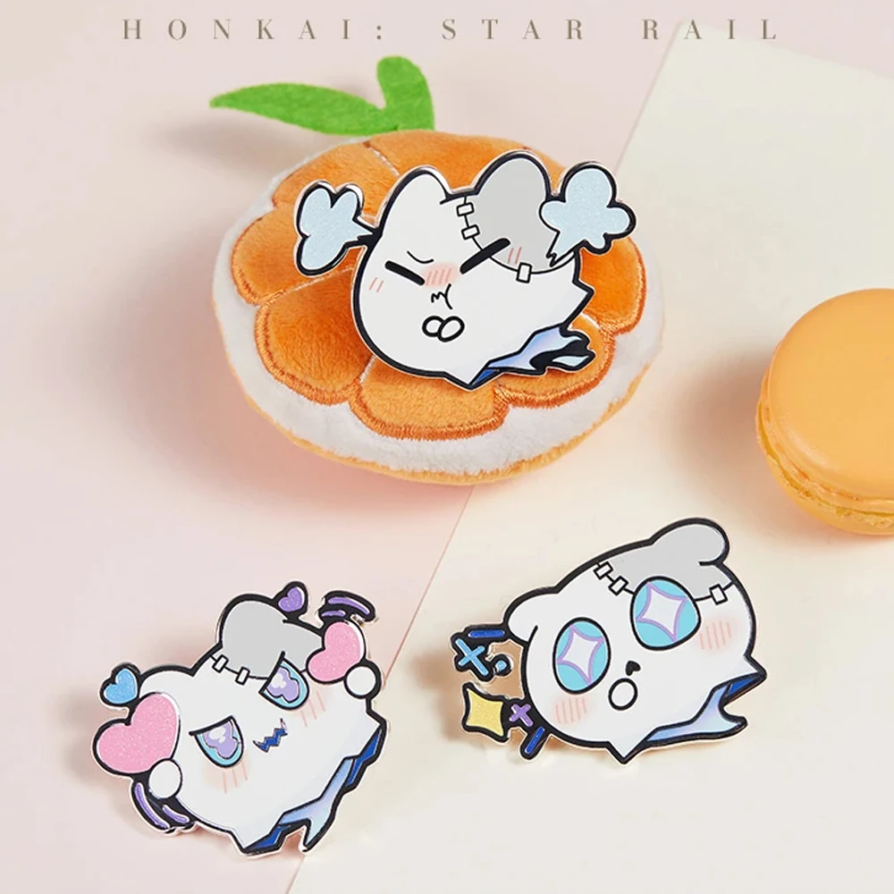 Gioco Honkai: Star Rail Wubbaboo Cospaly Distintivo in metallo Costume Spille Simpatico cartone animato Figura Spille Decorazione borsa Puntelli di Natale