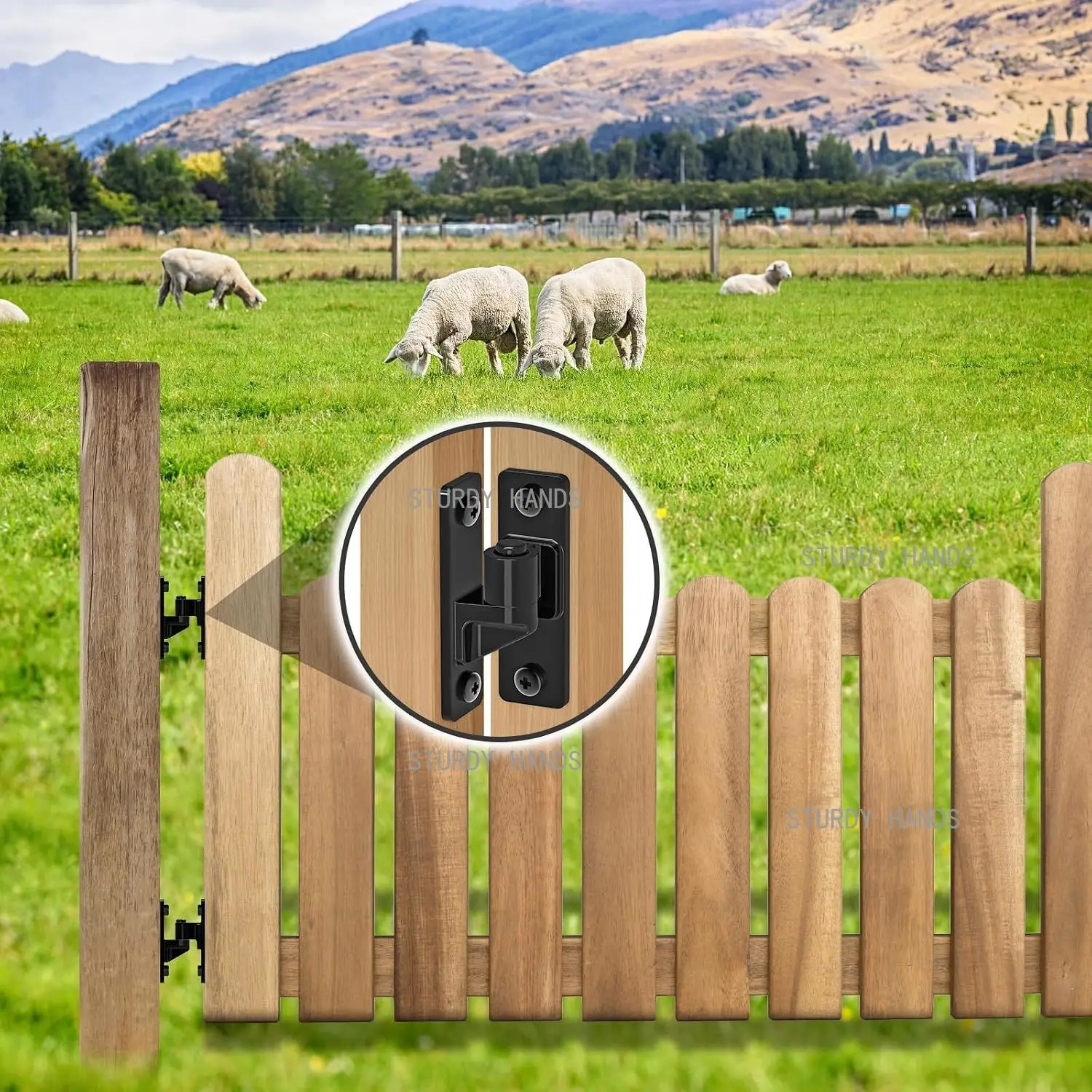 Steel Hinges with Electroplated Coating,  Wall‑Mount Female & Male Hinges for Fences & Farm Gates