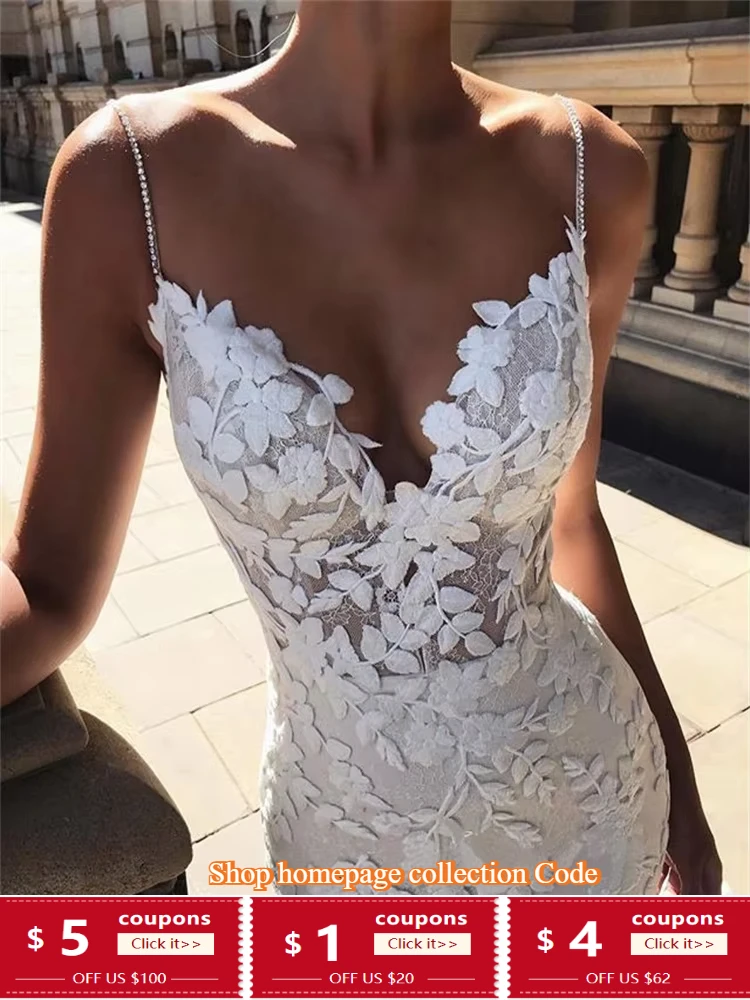 Elegant Cocktail Dress White Spaghetti Straps Tulle Prom Gowns Decal Open Back Bridesmaid Maxi Robe Wedding Dresses For Women