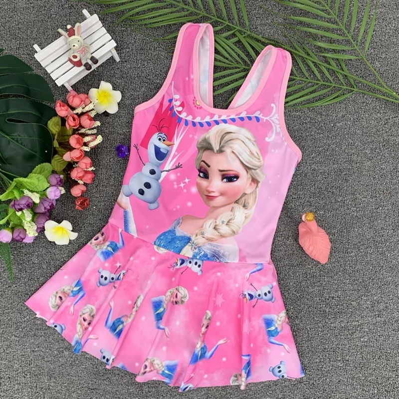 Baby Mädchen Badeanzug Einteiler Kinder Bademode Prinzessin Frozen Anna Elsa Kid Rock Schöner Bikini Badeanzug Cartoon Strandkleidung