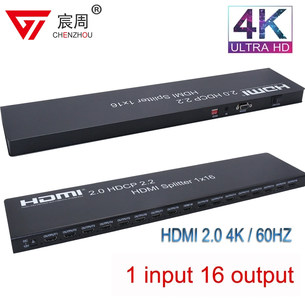 

Разветвитель HDMI 4K 60 Гц, 1x16, 1x6, 1x10, 1x8, 10, 80P