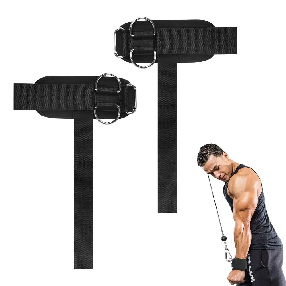 

Non Slip Weightlifting Straps Wrap Support Hand Grip Gym Wrist Straps Comfortable With D Ring Pull-up Lifting Straps