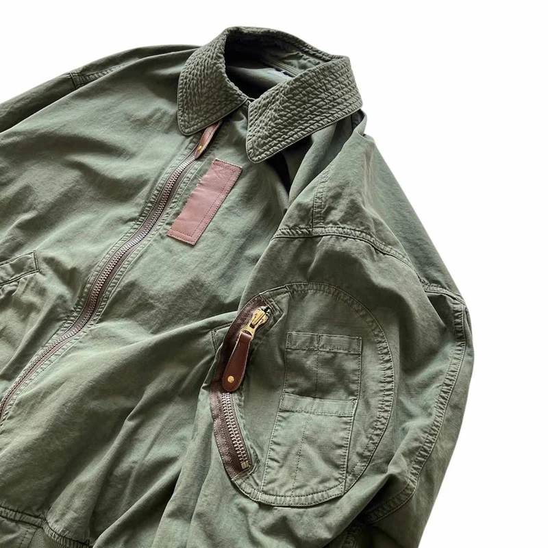 25SS KOLOR Abe Japanese High Quality Cotton Military Green Lapel Loose Jacket New Arrival