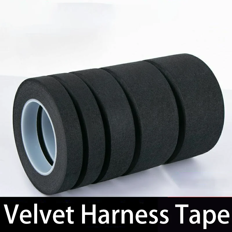 

Electrical Tape Heat Resistant Harness Tape Adhesive Cloth Tape Waterproof Tape Insulating Automotive Fabric Cloth Tape 15M