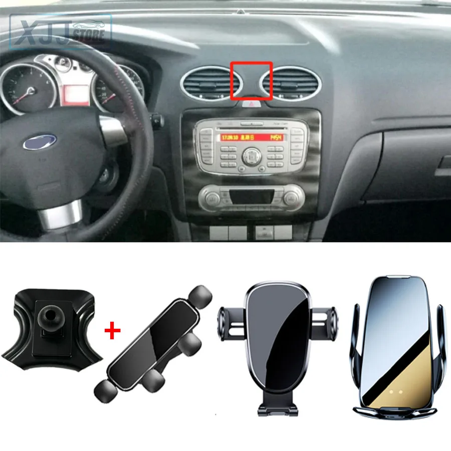 Per Ford Focus 2 Mk2 2005 - 2012 navigazione per auto presa d\'aria supporto per telefono staffa di Base caricatore Wireless per cruscotto