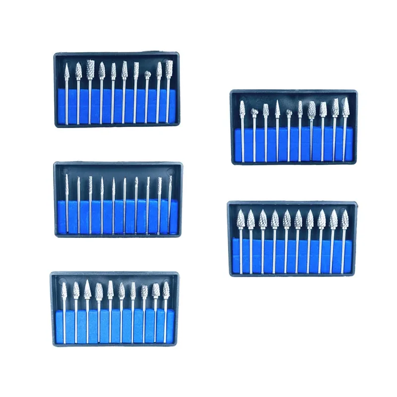 

10pcs/set Tungsten Steel Dental Carbide Burs Dental Lab Burrs Tooth Drill Dental Materials Dental Instrument